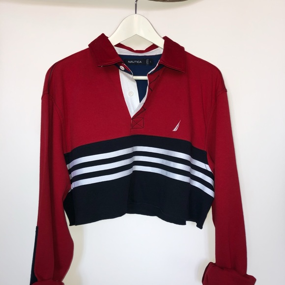 Brand New Nautica Cropped Rugby Jersey - Picture 2 of 3